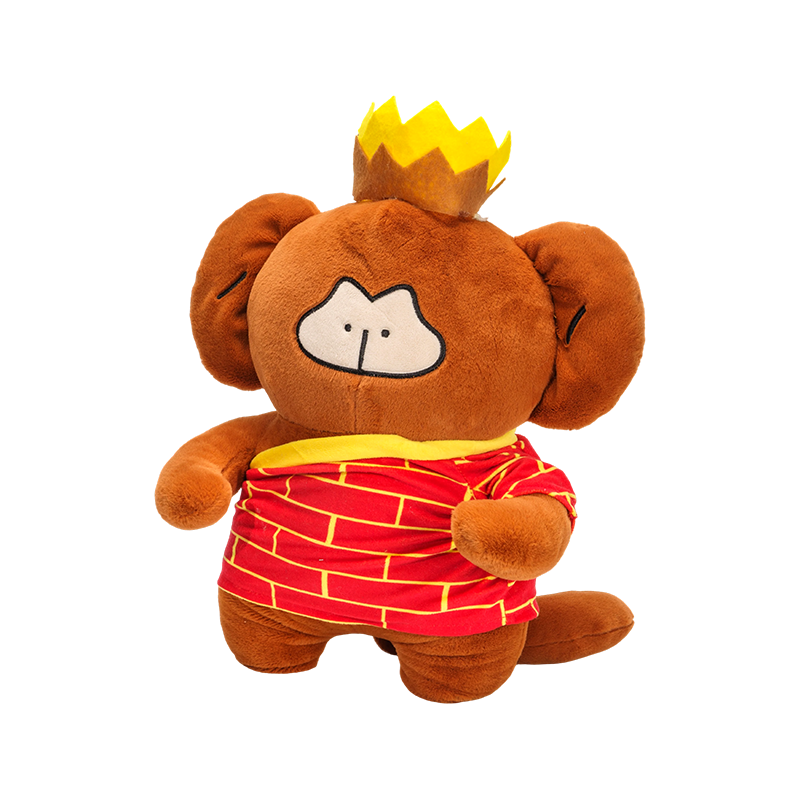 Peluche scimmia animale fantasy con corona e veste