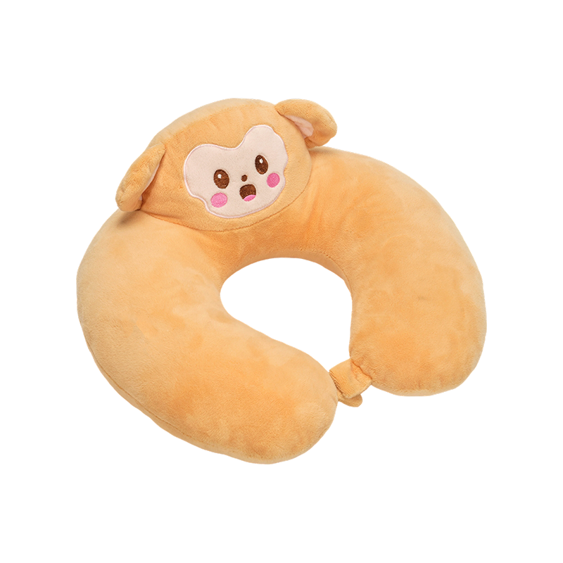 Cuscino per il collo in peluche a forma di U di scimmia