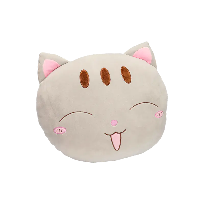 Cuscini di peluche con la faccia di gatto sorridente