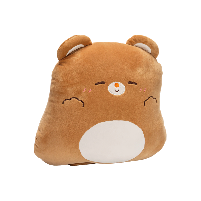 Cuscini di peluche a forma di orso bruno Cuscini di peluche a forma di orso bruno
