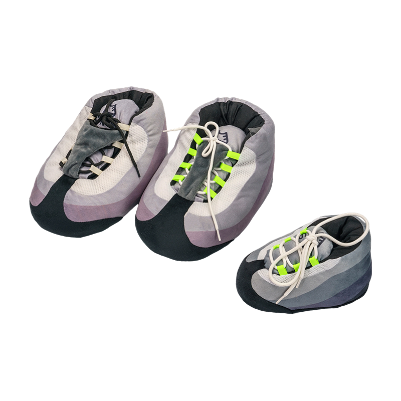 Scarpe sportive in peluche grigie