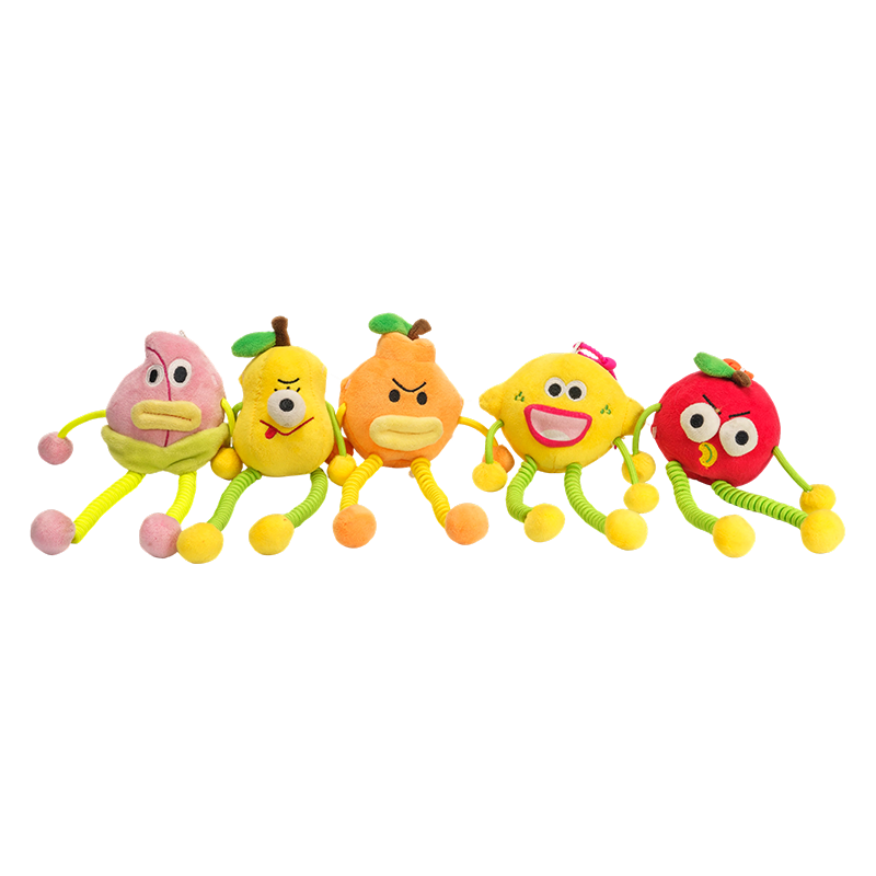 Allegri portachiavi in ​​peluche con frutta