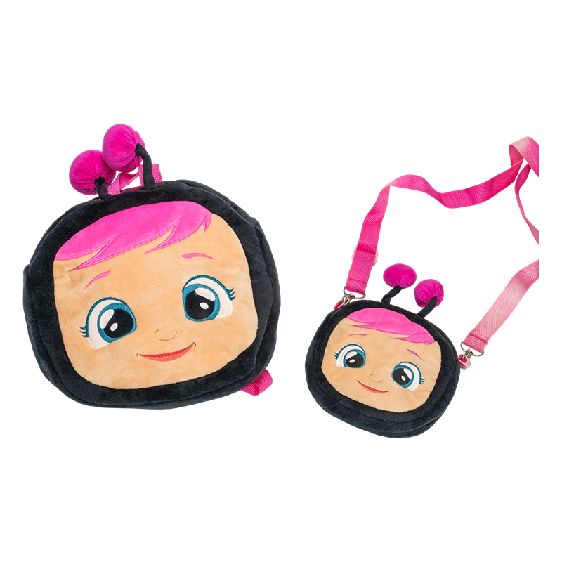 Dolce zaino in peluche con la testa pelosa