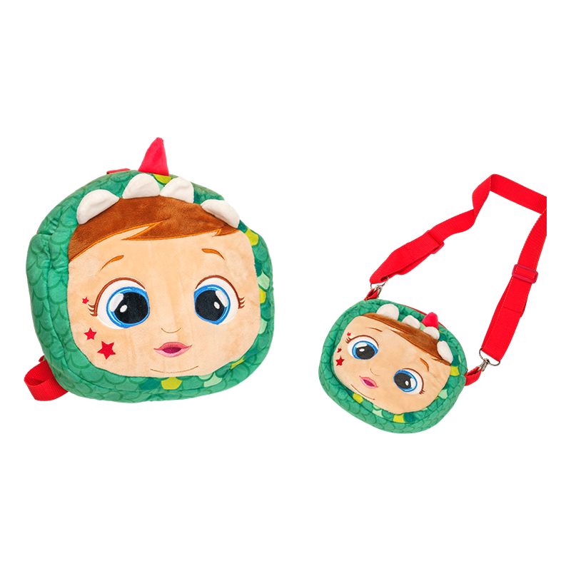 Zaino in peluche a forma di dinosauro