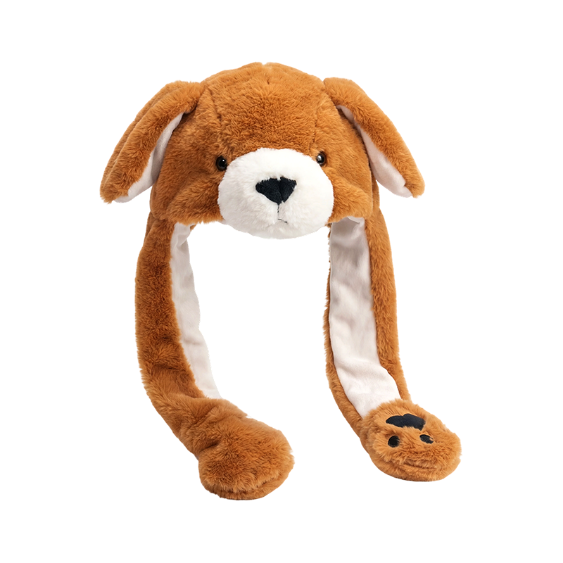 Cappello in peluche per cane marrone