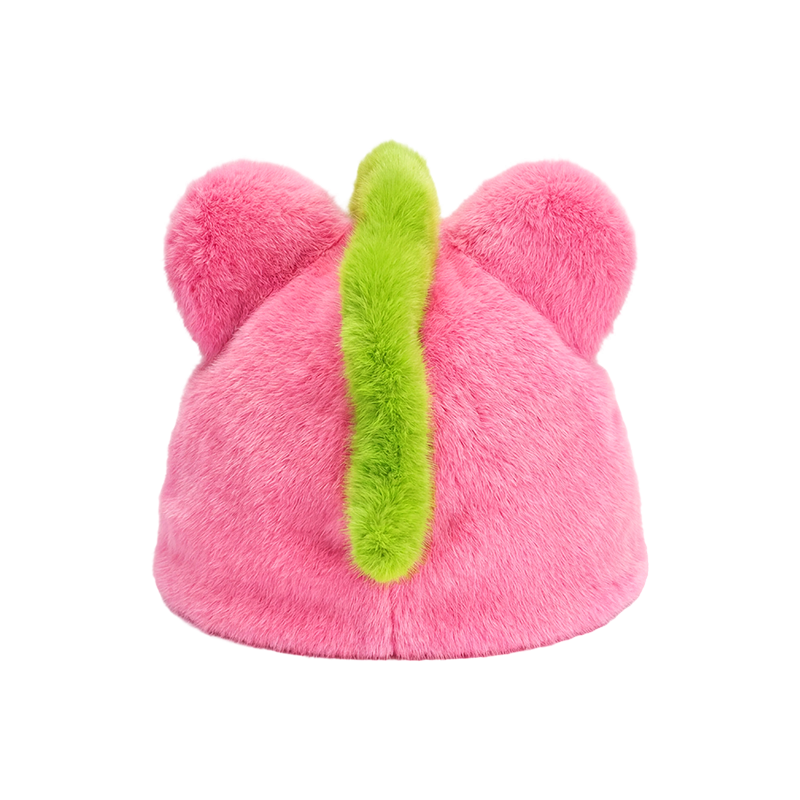 Unicorno rosa con cappello dalla criniera verde