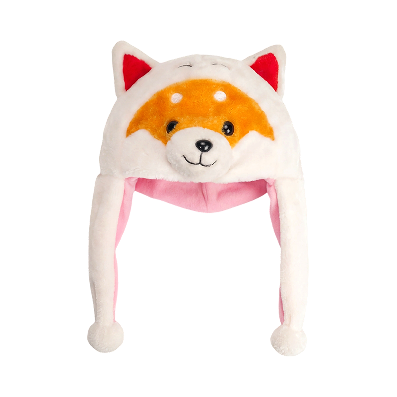Cappello in peluche bianco per cani