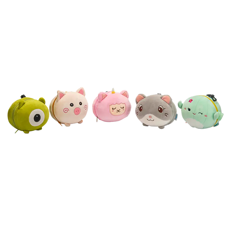 Piccoli peluche promozionali con teste di animali