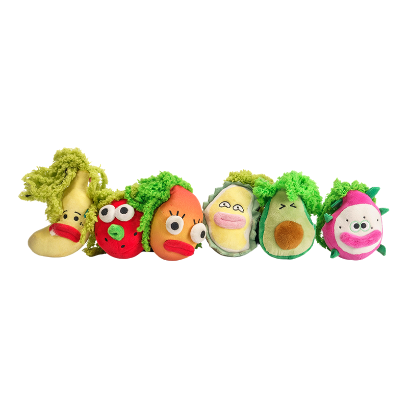 Set di peluche per amici vegetali
